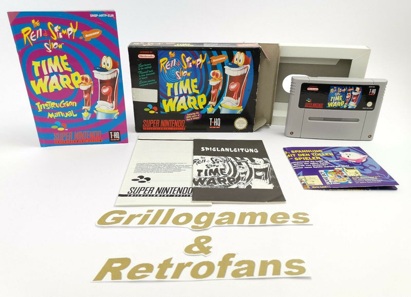 Super Nintendo Game "The Ren &amp; Stimpy Show Time Warp" Snes | Original packaging | Pal | CIB