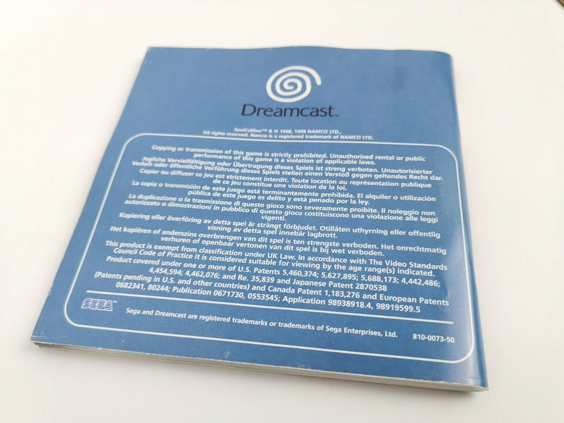 Sega Dreamcast game "Soul Calibur" DC | Pal | Ovp