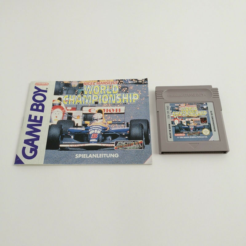 Nintendo Gameboy Classic Spiel " Nigel Mansell´s World Championship " OVP PAL
