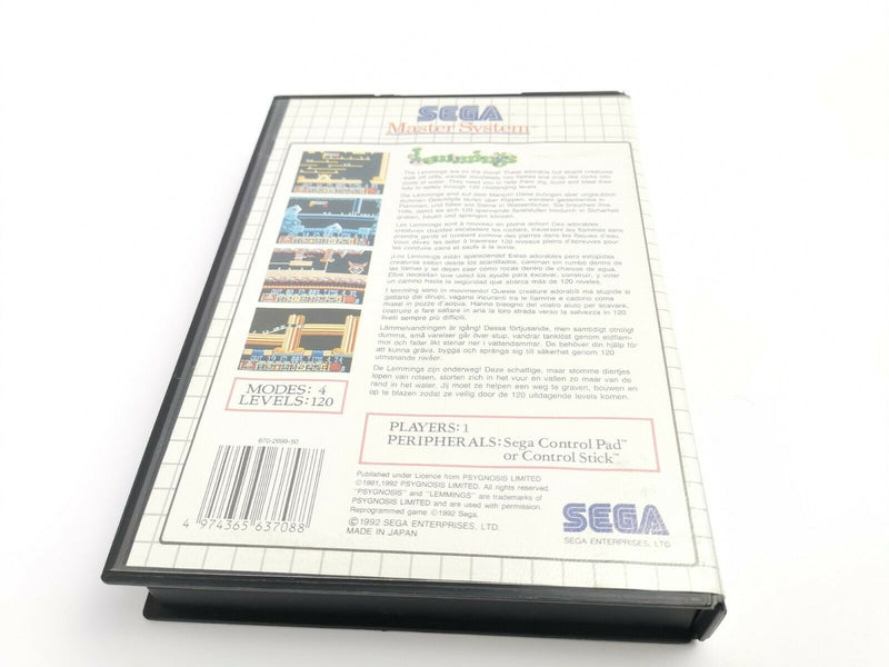 Sega Master System Spiel " Lemmings " Ovp | Pal | MS