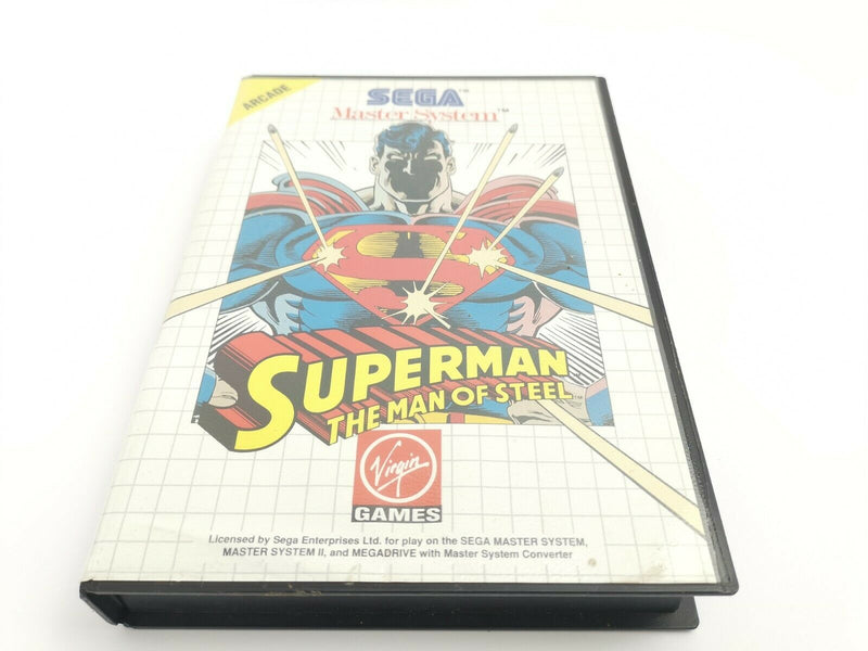 Sega Master System game "Superman The Man of Steel" original packaging | Pal | MS
