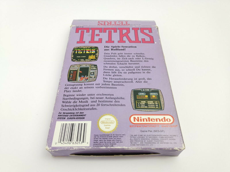 Nintendo Entertainment System game "Tetris" NES | Original packaging | Pal-B NOE