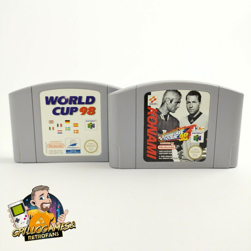 Nintendo 64 Spiele " World Cup 98 & Superstar Soccer " N64 | Module Cartridge