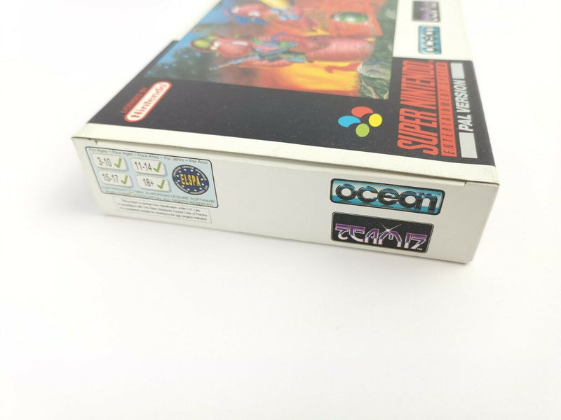Super Nintendo game "Worms" | Snes | Original packaging | Pal | CIB