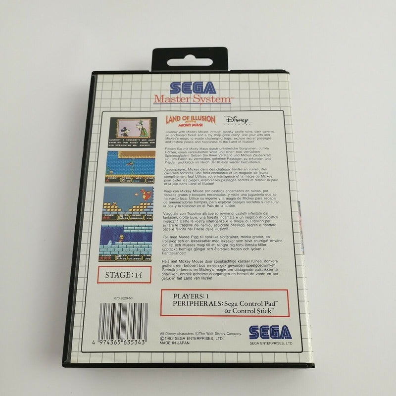 Sega Master System Spiel " Land of Illusion starring Mickey Mouse " OVP | PAL
