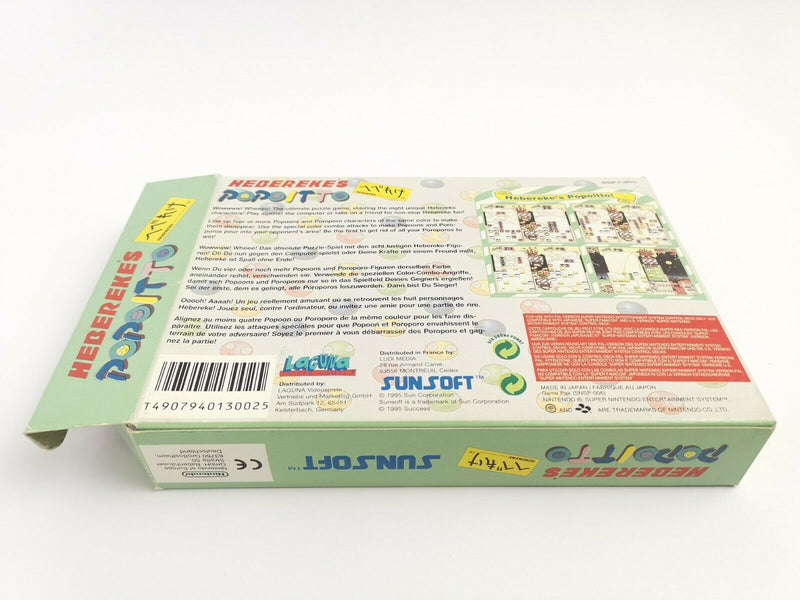 Super Nintendo Game "Heberekes Popoitto" Snes | Original packaging | Pal