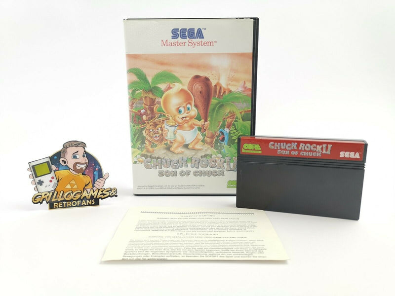 Sega Master System game "Chuck Rock II Son of Chuck" original packaging | Pal | MS