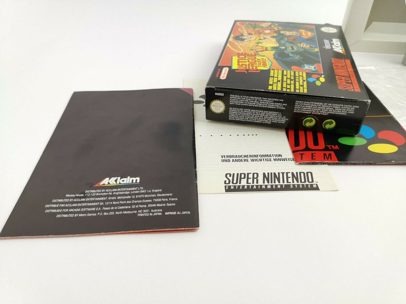 Super Nintendo Game "Justice League Task Force" Snes | Original packaging | Pal | CIB