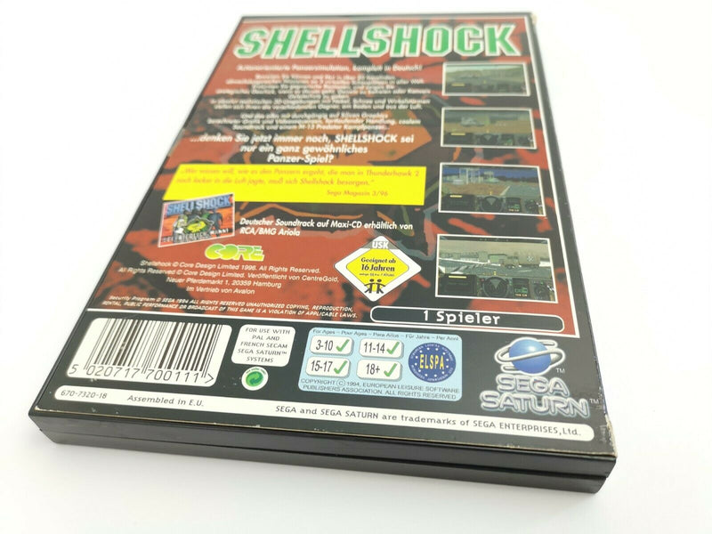 Sega Saturn Spiel " Shellshock " Pal | Ovp | SegaSaturn Ss