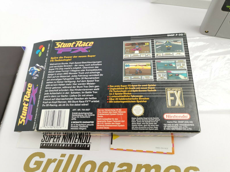 Super Nintendo Spiel " Stunt Race FX " Snes | Ovp | Pal | CIB |