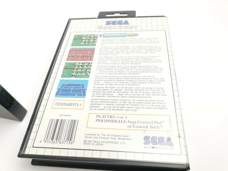 Sega Master System Spiel " Wimbledon II 2 " MS | Pal | Ovp