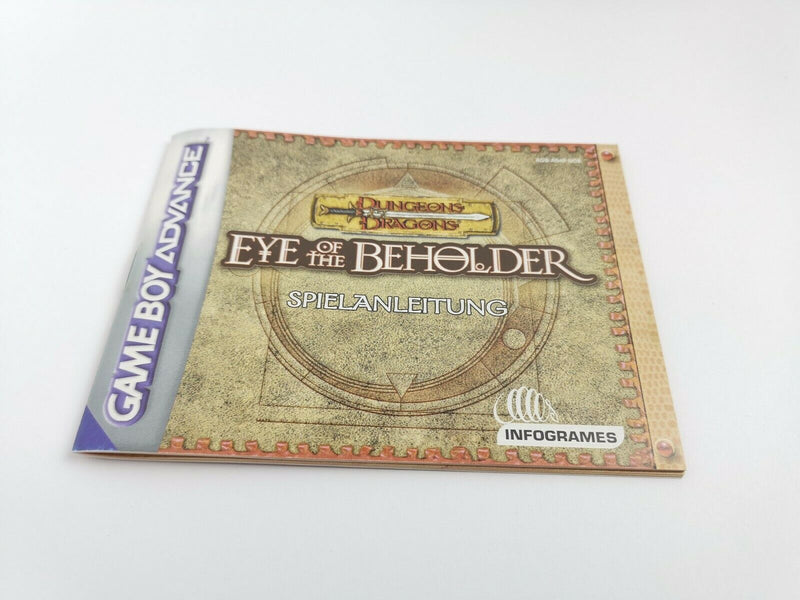 Nintendo Gameboy Advance " Dungeons & Dragons Eye of the Beholder " Ovp | Gba
