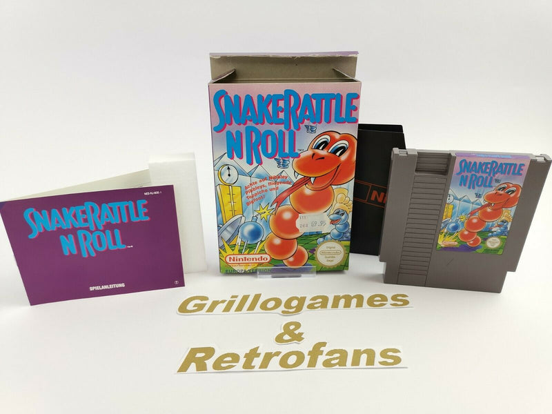 Nintendo Entertainment System game "Snake Rattle n Roll" | NES | Original packaging | Pal