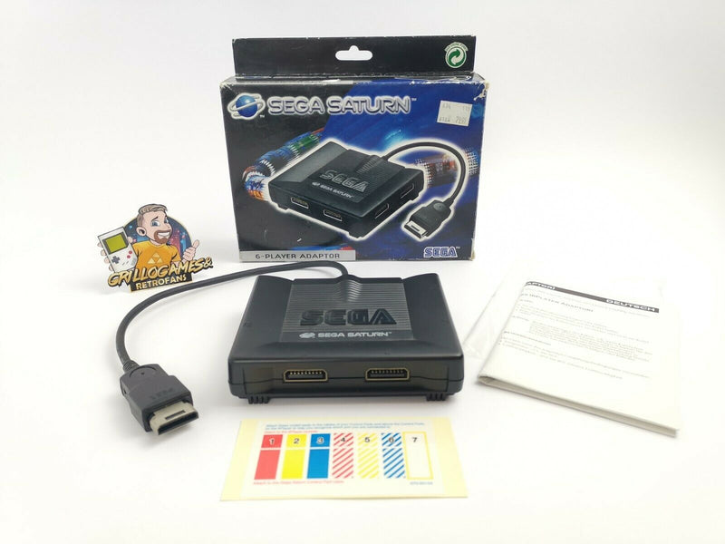 Sega Saturn Zubehör Controller Adapter Multitap " 6-Player Adaptor " Pal | Ovp