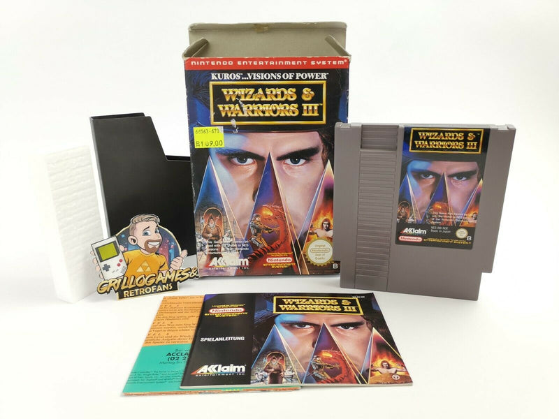 Nintendo Entertainment System game "Wizards &amp; Warriors III 3" NES | Original packaging | NOE