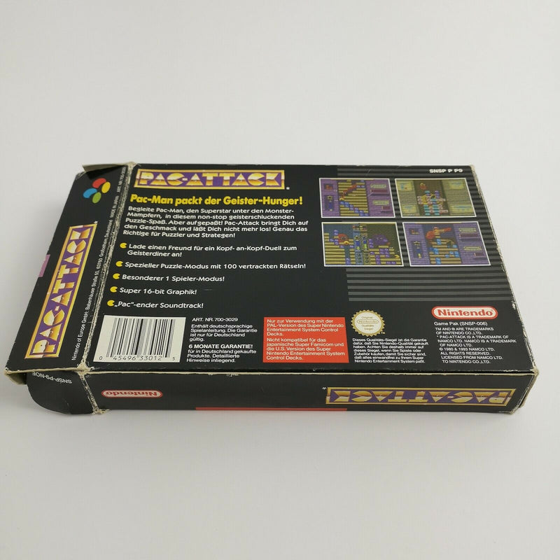 Super Nintendo game "Pac-Attack" SNES | Original packaging | PAL NOE
