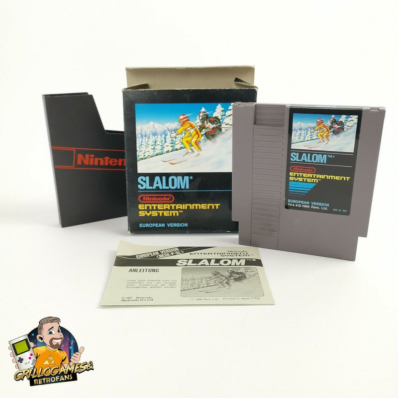 Nintendo Entertainment System game "Slalom" NES | Bee graves | OVP PAL