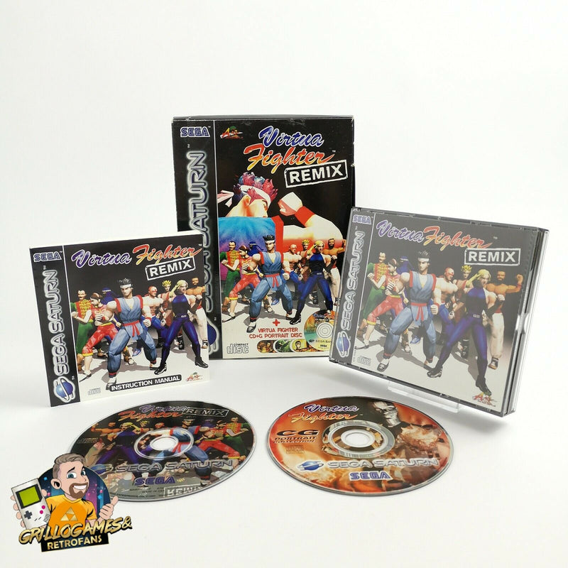Sega Saturn Game " Virtua Fighter Remix + Portrait Disc " Big Box | Original packaging | PAL