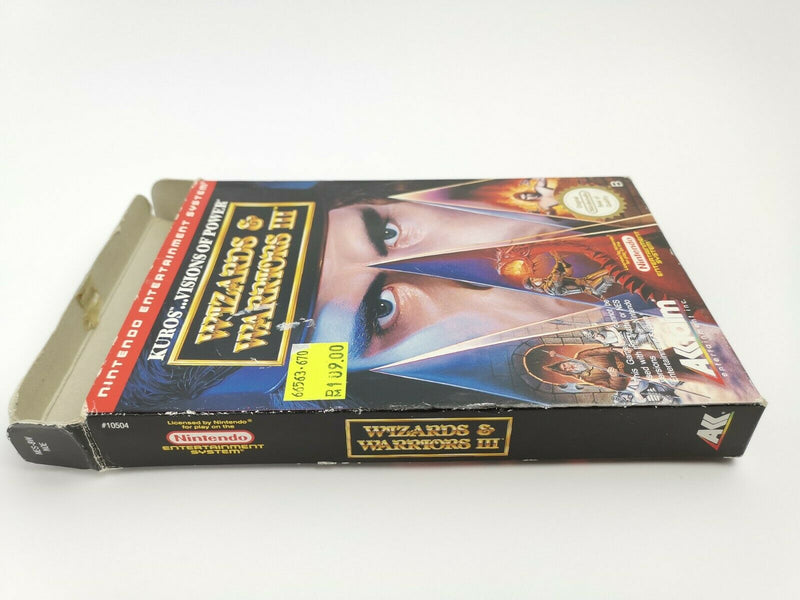 Nintendo Entertainment System game "Wizards &amp; Warriors III 3" NES | Original packaging | NOE