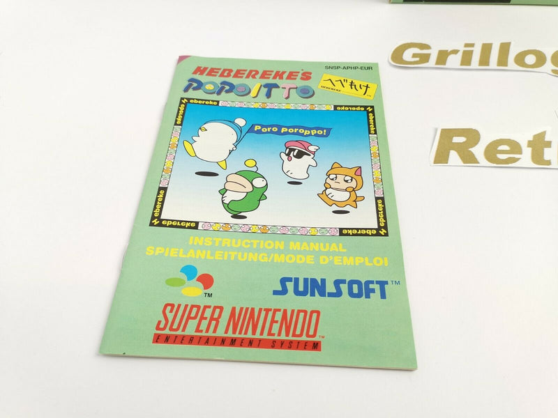 Super Nintendo Game "Heberekes Popoitto" Snes | Original packaging | Pal