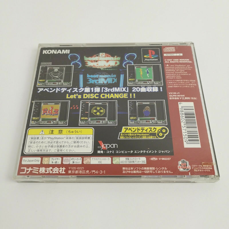 Sony Playstation 1 Spiel " Beatmania Append 3rd Mix " Ps1 Psx | Ntsc-J Japan OVP