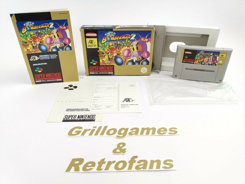 Super Nintendo Spiel " Super Bomberman 2 " Snes | Ovp | Pal | CIB |
