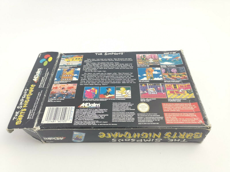 Super Nintendo Spiel " The Simpsons Barts Nightmare " Snes | Ovp | Pal
