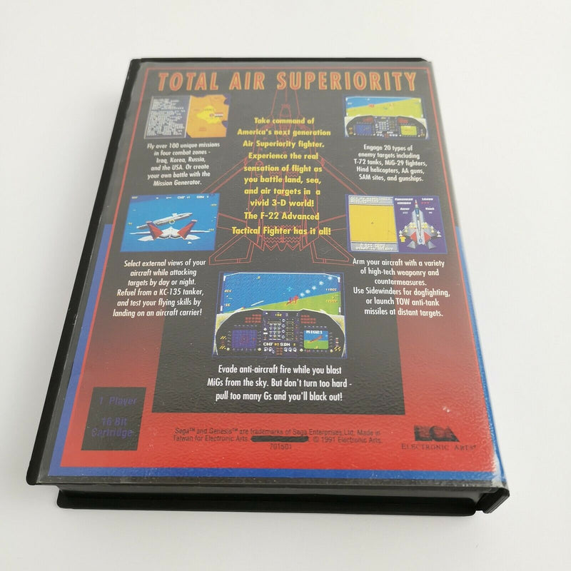 Sega Genesis Game "EA Air Force F22 Interceptor" MD Mega Drive USA | Original packaging