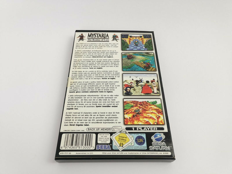 Sega Saturn Spiel " Mystaria The Realms of Lore " SegaSaturn | PAL | OVP