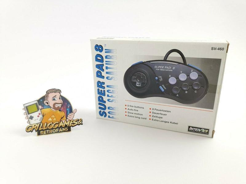 Sega Saturn Controller "Super Pad 8 for Sega Saturn" Original Box | Joypad