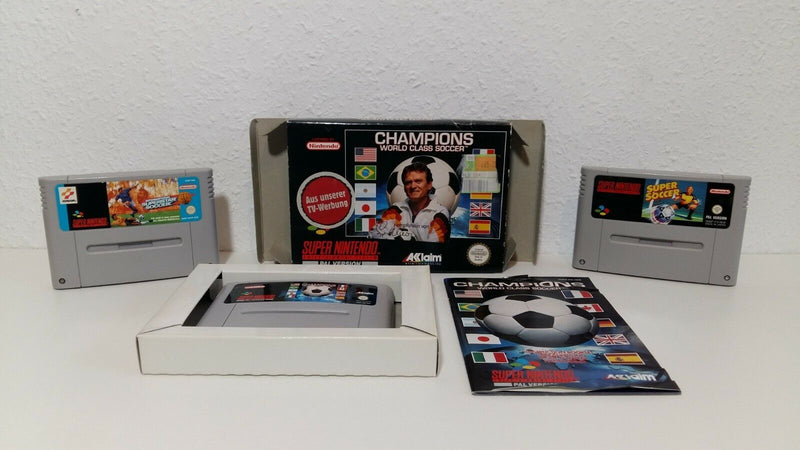 Super Nintendo Fußball Spiele Set " Champions World Class Soccer in Ovp "