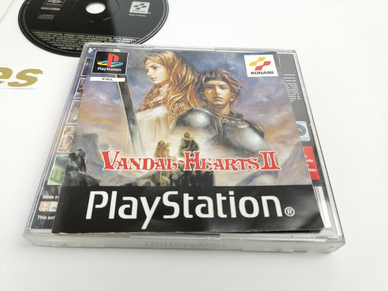 Sony Playstation 1 Spiel " Vandal Hearts II 2 + Strategy Guide " Ps1 | Ovp | Pal