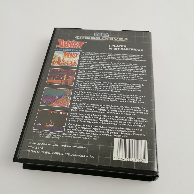 Sega Mega Drive game "Asterix and the great Rescue" MD MegaDrive | Original packaging | PAL