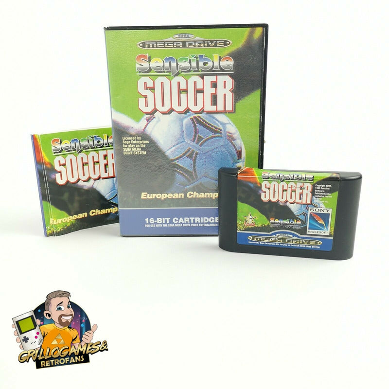 Sega Mega Drive game "Sensible Soccer" MD MegaDrive | Original packaging | PAL football
