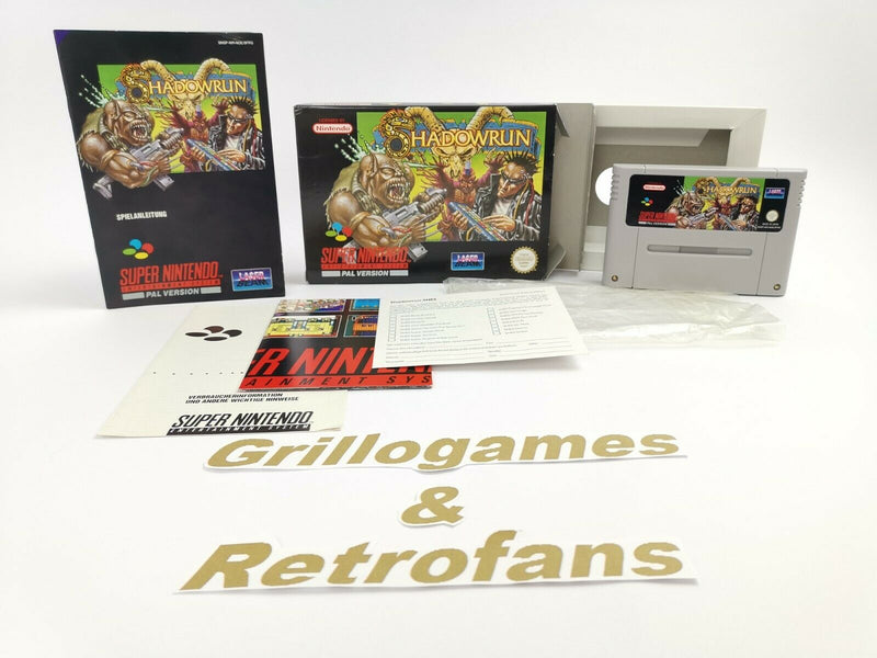 Super Nintendo game "Shadowrun" | Snes | Original packaging | Pal | CIB