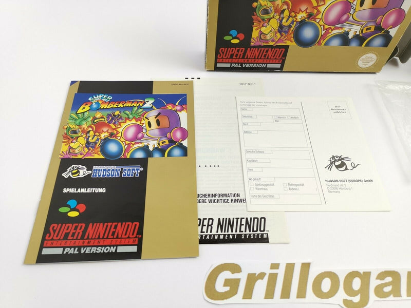 Super Nintendo Spiel " Super Bomberman 2 " Snes | Ovp | Pal | CIB |