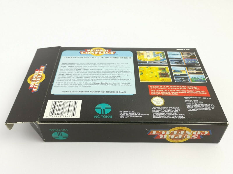Super Nintendo Game "Super Conflict" Snes | Original packaging | Pal |CIB