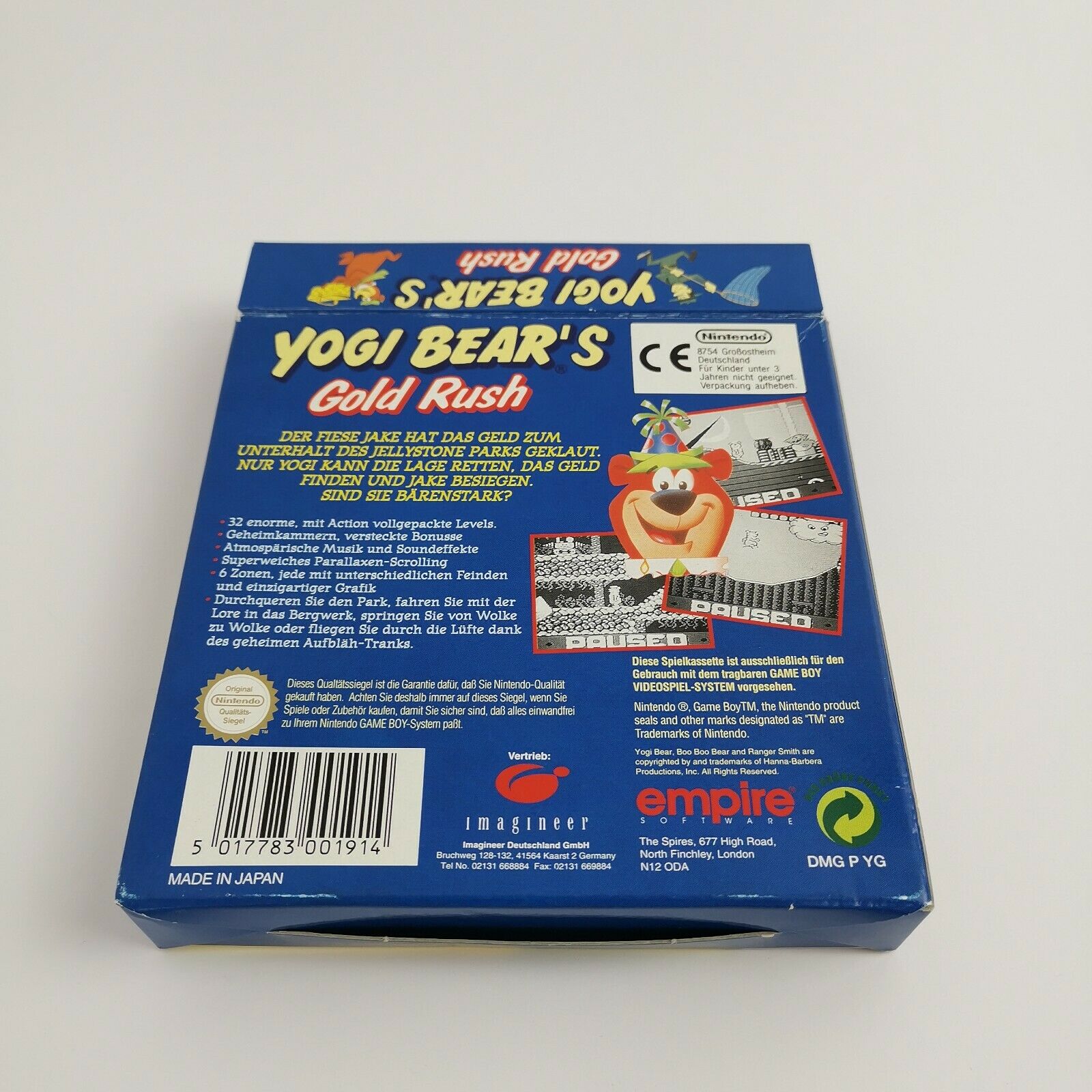 Nintendo Gameboy Classic Game "Yogi Bears Gold Rush" Game Boy | OVP PAL NOE