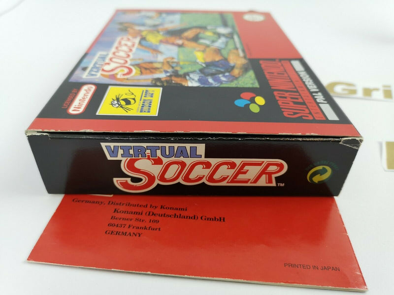 Super Nintendo game "Virtual Soccer" Snes | Original packaging | Pal | CIB |
