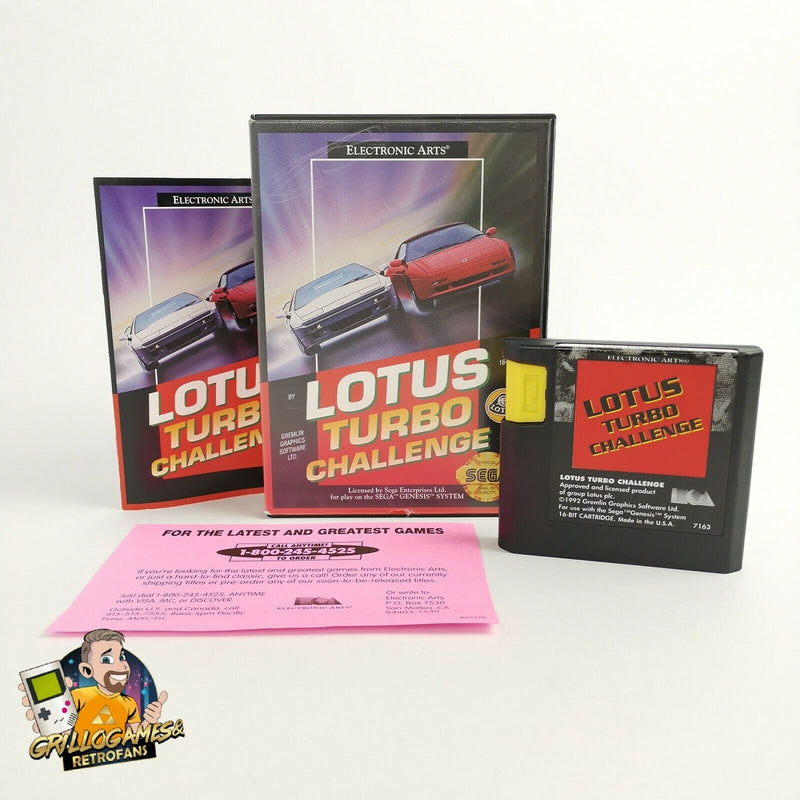 Sega Genesis Spiel " Lotus Turbo Challenge " MD Mega Drive | Ntsc-U/C USA | OVP