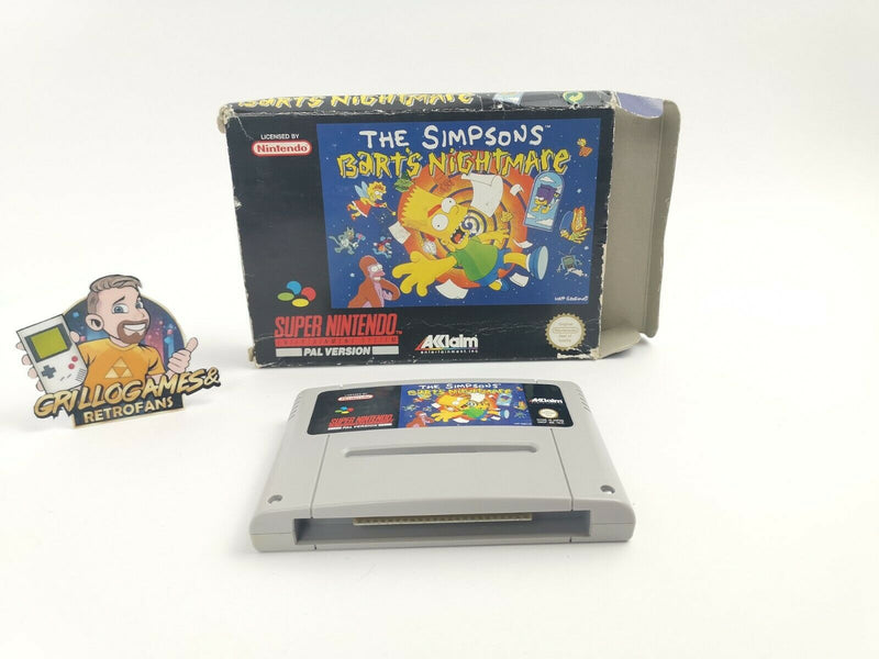 Super Nintendo Spiel " The Simpsons Barts Nightmare " Snes | Ovp | Pal