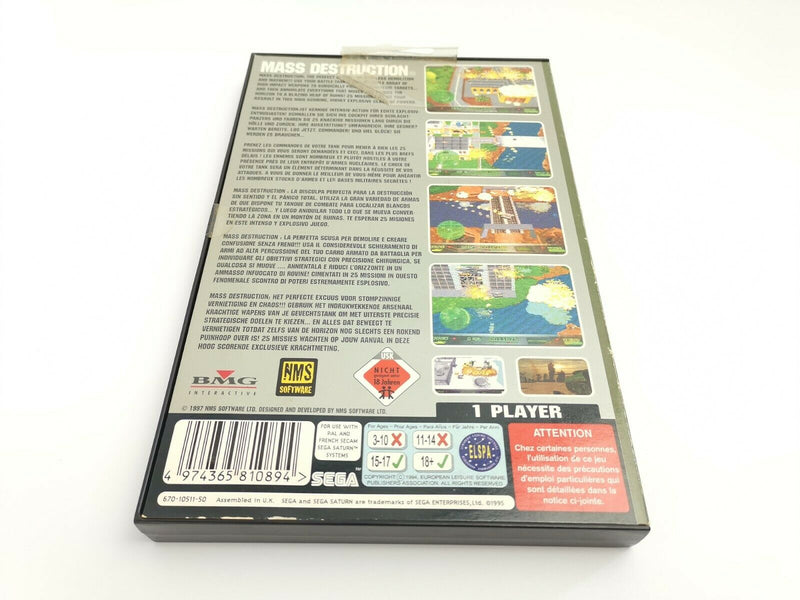 Sega Saturn Spiel " Mass Destruction " Pal | Ovp | Ss SegaSaturn