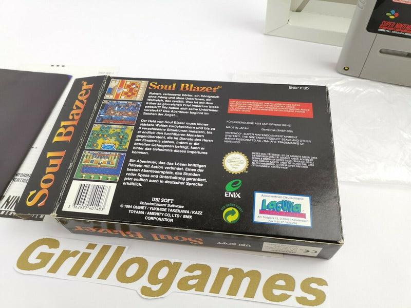 Super Nintendo Spiel " Soul Blazer " | Snes | Ovp | Pal | CIB