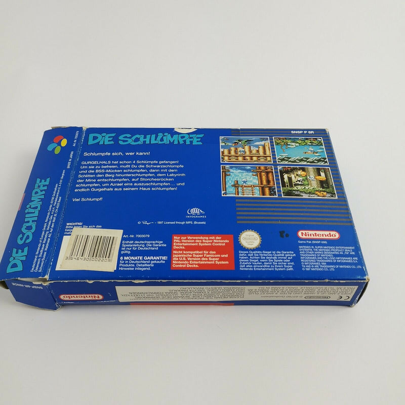 Super Nintendo game "The Smurfs" SNES | Original packaging | PAL NNOE | Comic Classics