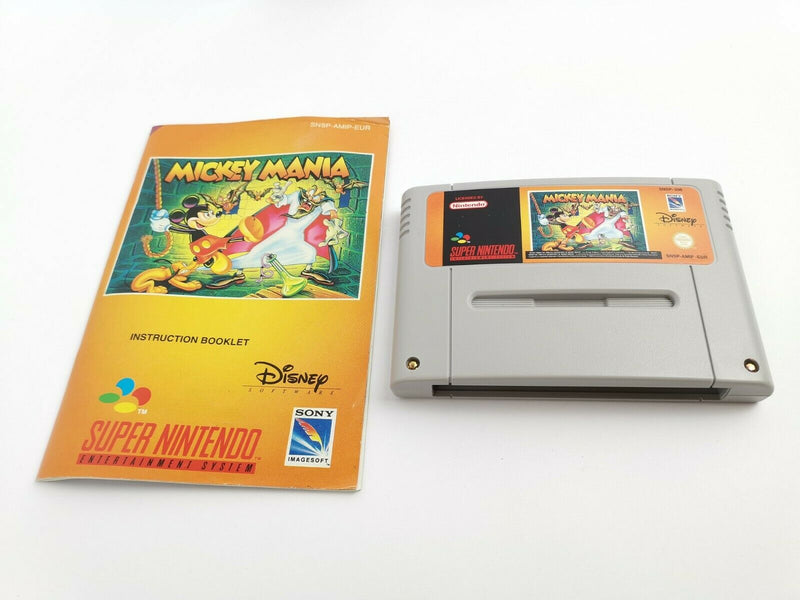 Super Nintendo Spiel " Mickey Mania + Anleitung " Snes | Pal | Modul