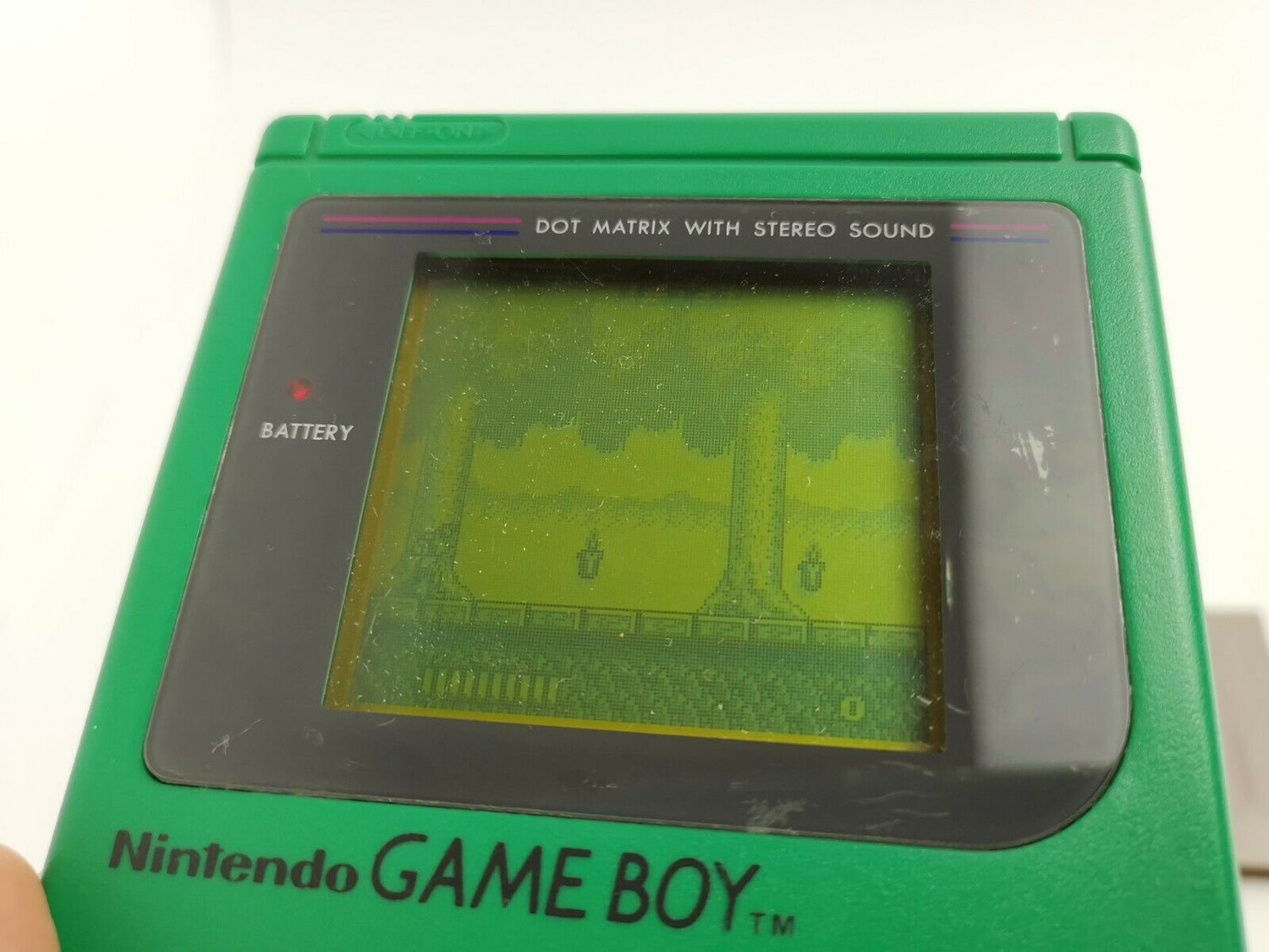 Nintendo Gameboy Classic Grün Konsolen Bundle, 6 Spiele & Crystal Case Box #2