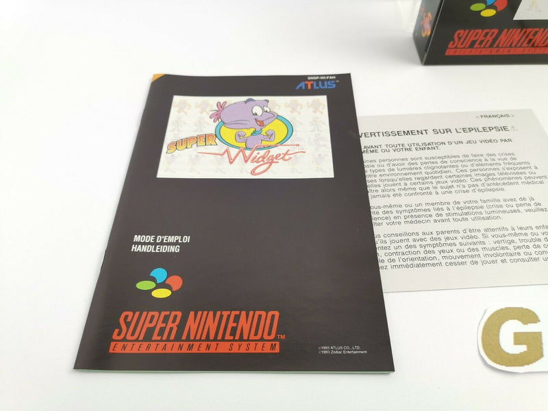 Super Nintendo game "Super Widget" Snes | Original packaging | Pal | CIB * New