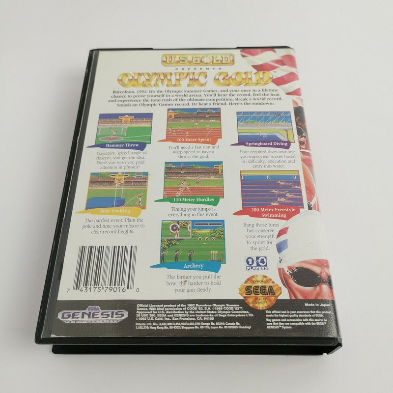 Sega Genesis Game "Olympic Gold Barcelona" MD Mega Drive | NTSC-U/C USA | Original packaging
