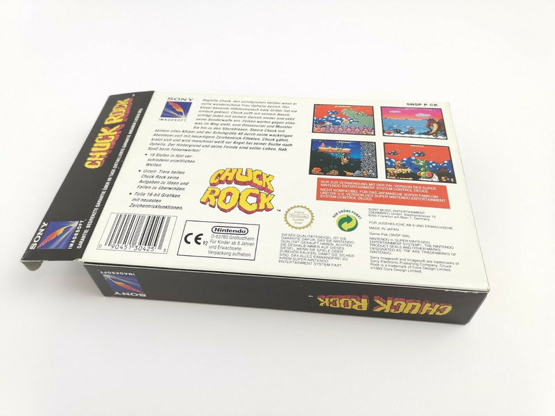 Super Nintendo Game "Chuck Rock" Snes | Original packaging | Pal | CIB