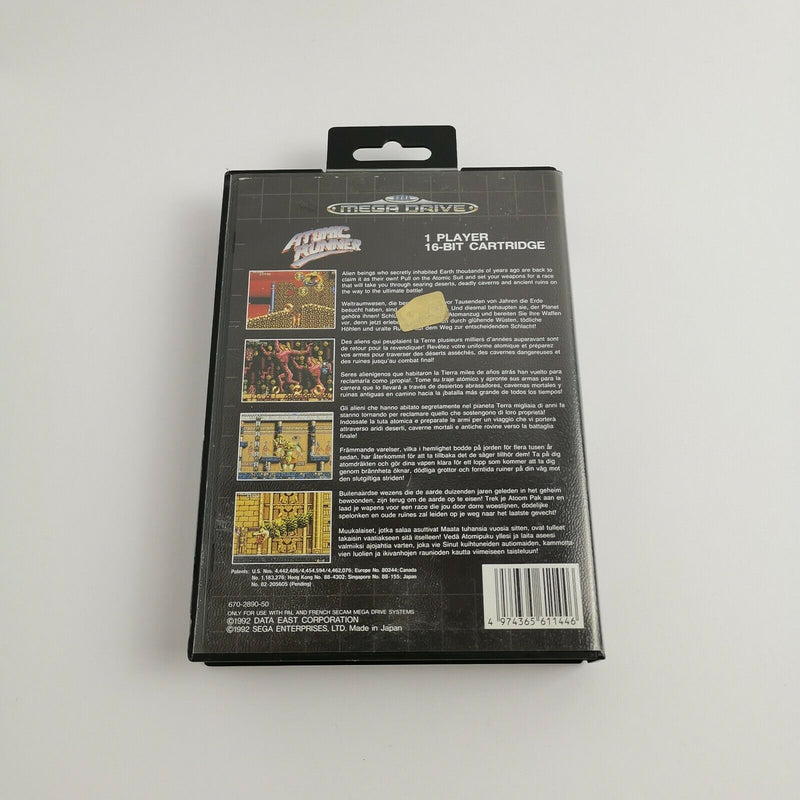 Sega Mega Drive game "Atomic Runner" MD MegaDrive | Original packaging | PAL 16-bit cartridge